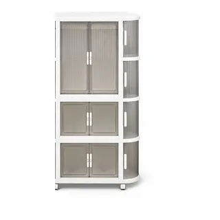 Foldable Multi-Layer Storage Cabinet with Wheels